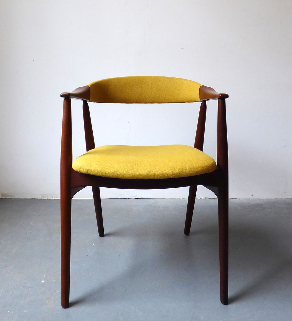 Thumbnail: Mid-century teak desk chair by Th. Harlev