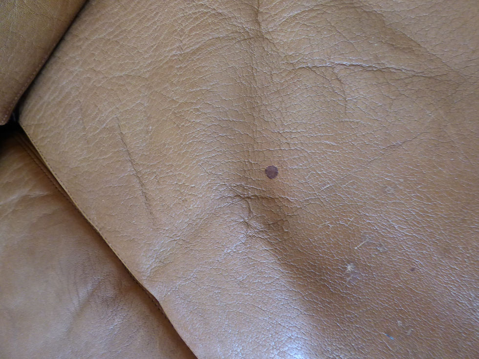 Thumbnail: Danish leather 2-seater sofa with low arms