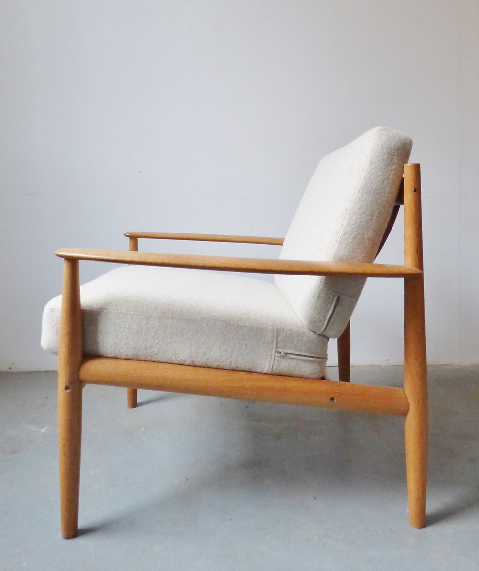 Thumbnail: Mid-century oak lounge chair by Grete Jalk