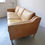 Thumbnail: Danish tan leather 3 seater sofa