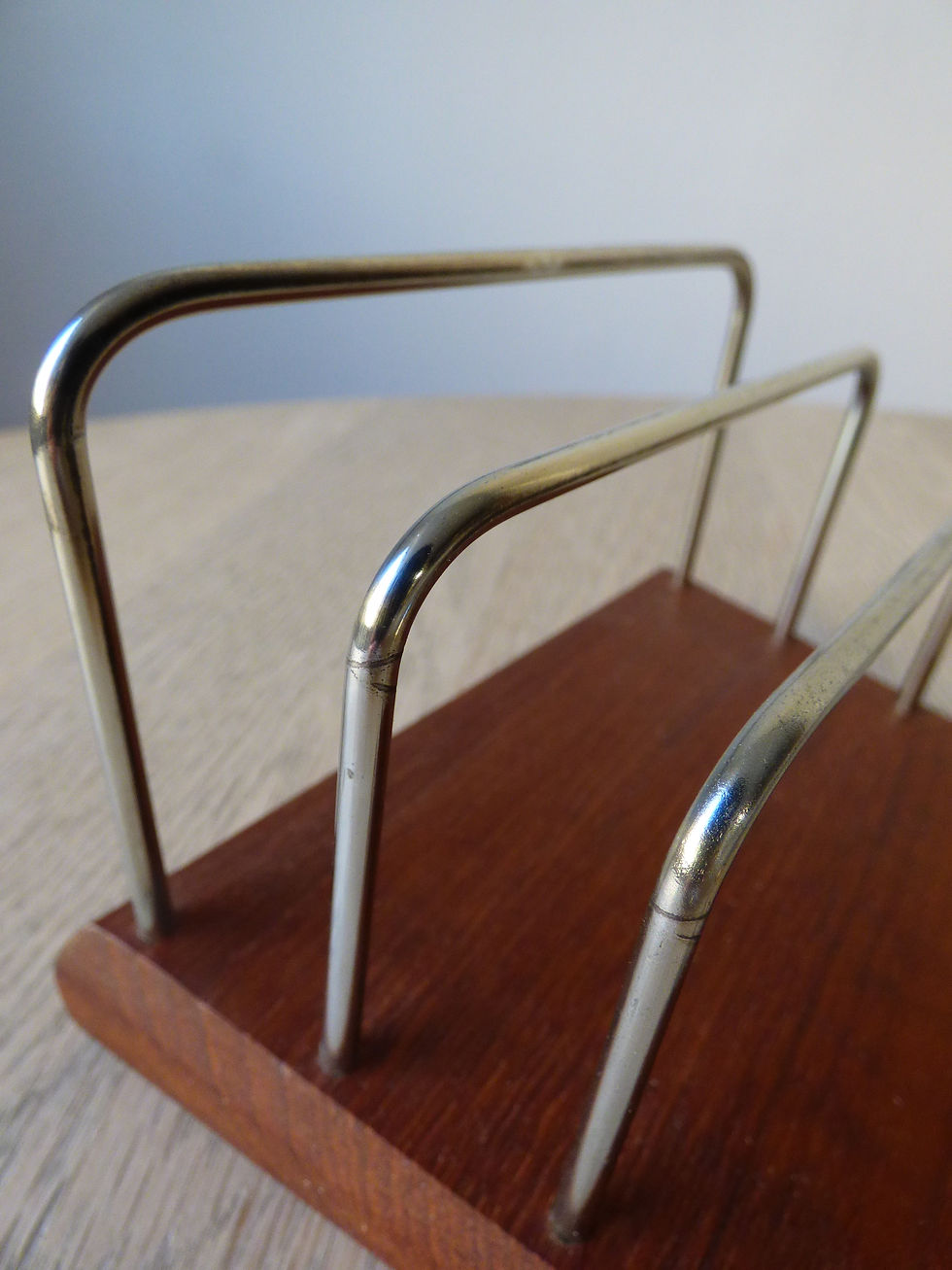 Thumbnail: Teak and chrome letter rack
