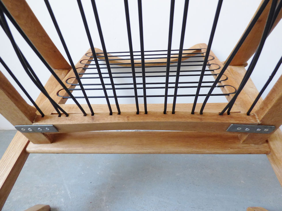 Thumbnail: 1950s Danish oak rocker by M. Nissen