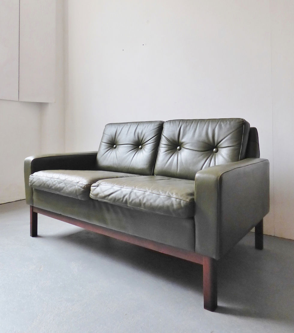 Danish leather 2 seater
