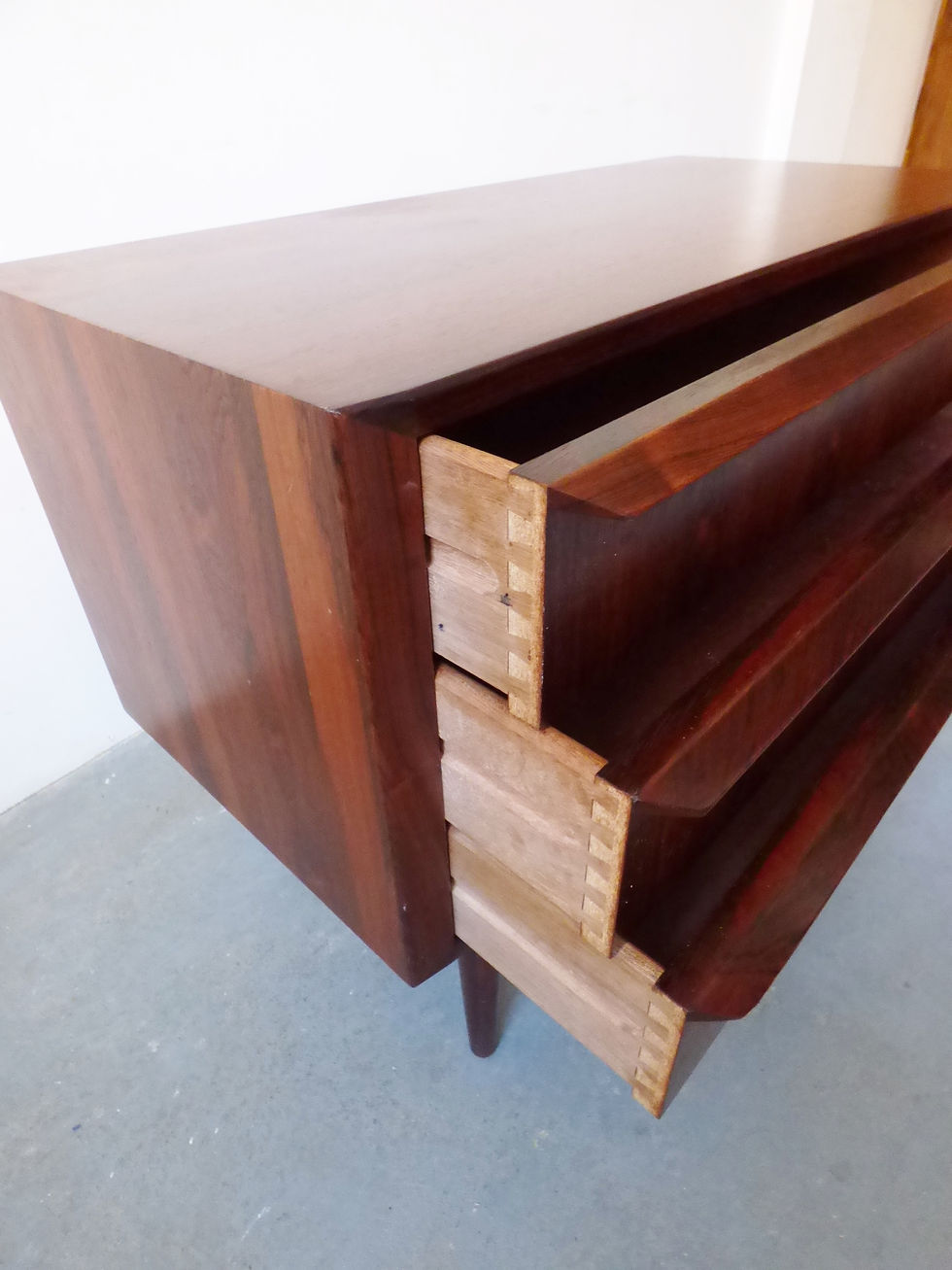 Thumbnail: Danish rosewood chest of 3 drawers