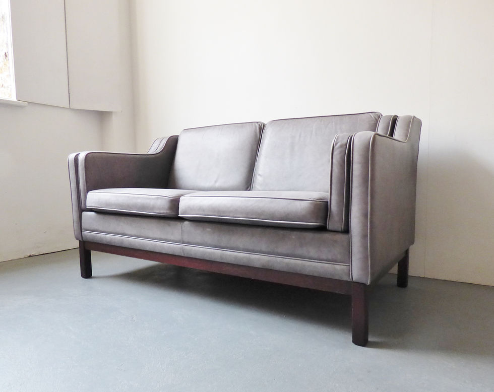 Danish leather 2 seater