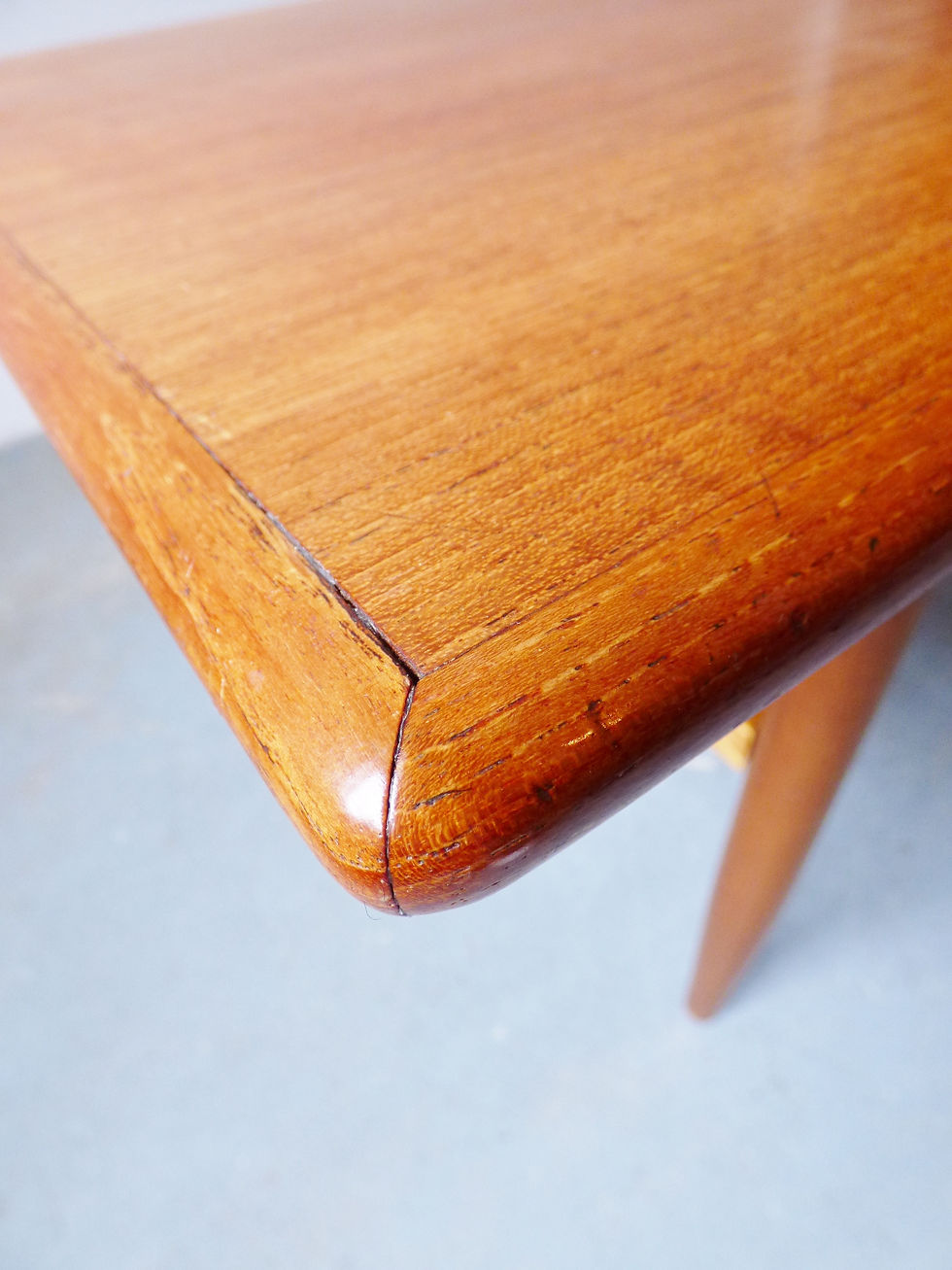Thumbnail: Mid-century Danish light teak coffee table with magazine shelf