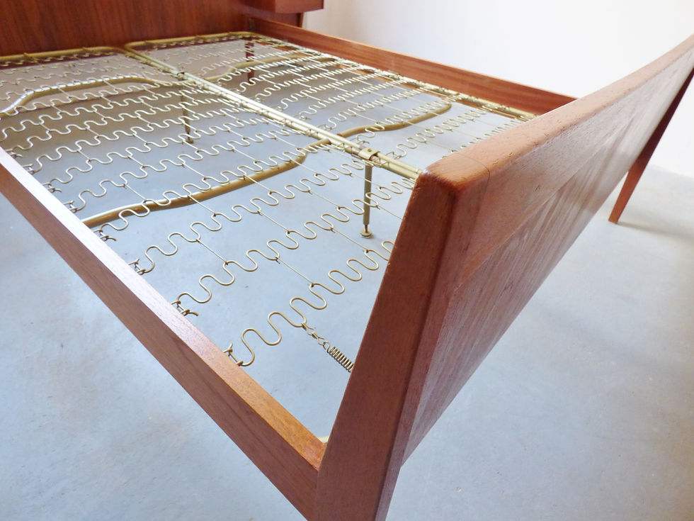 Danish teak double bed 1960s