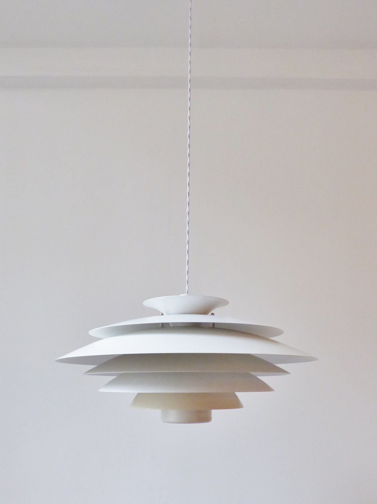 Large Danish tiered pendant light