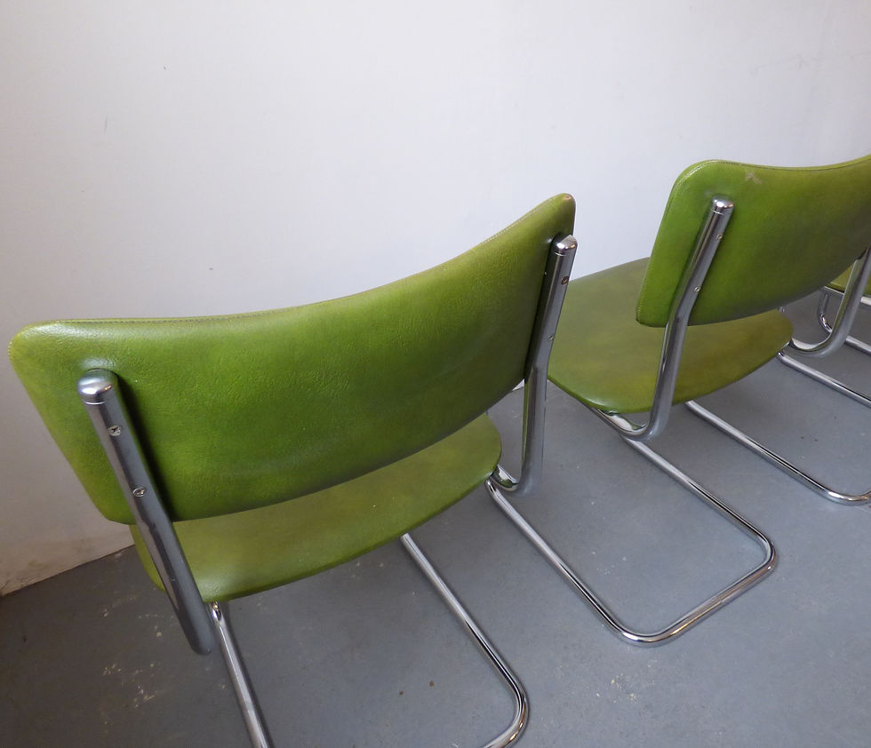 Thumbnail: 1970s cantilever chrome dining chairs