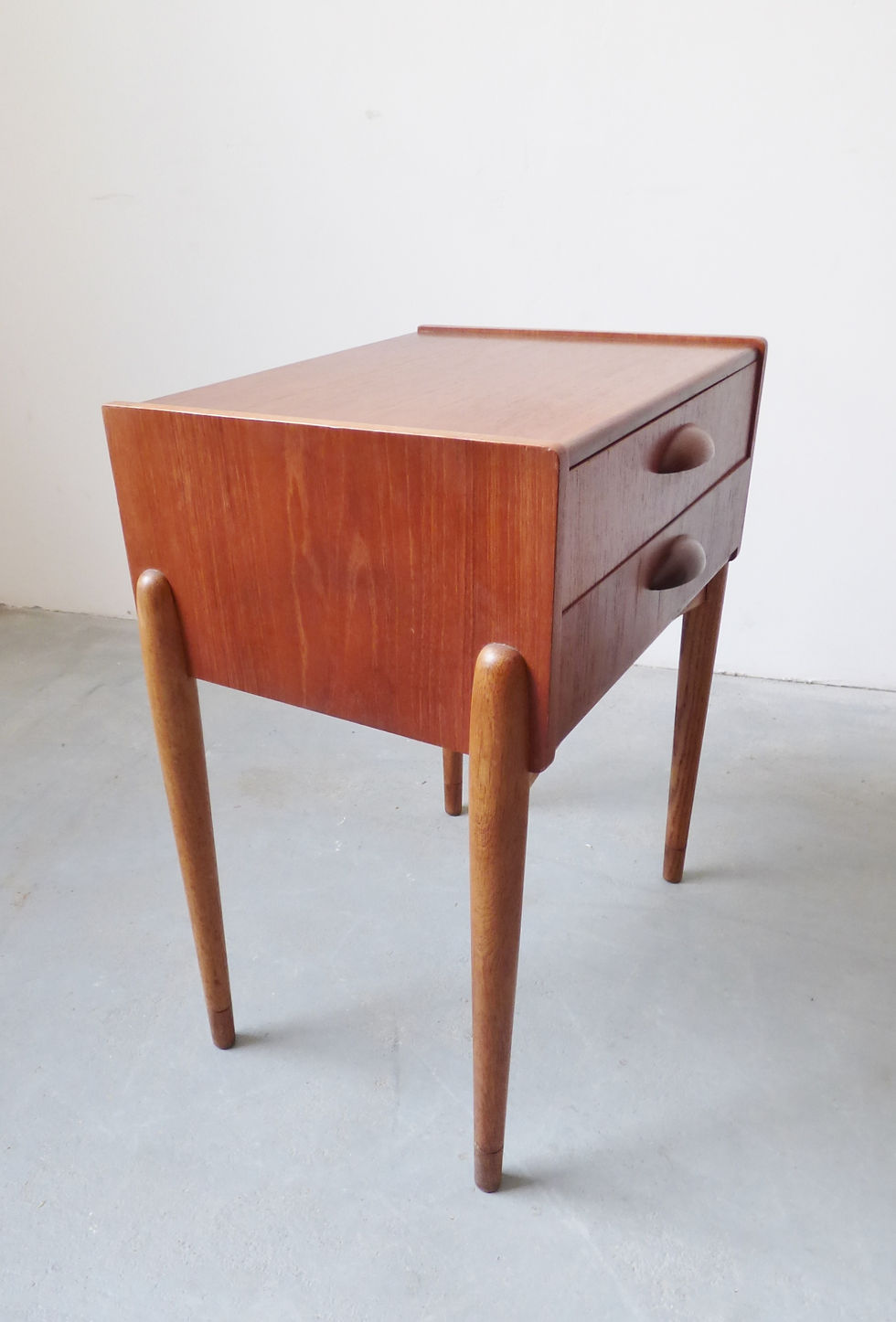 Thumbnail: Mid-century Danish teak and oak bedside chest