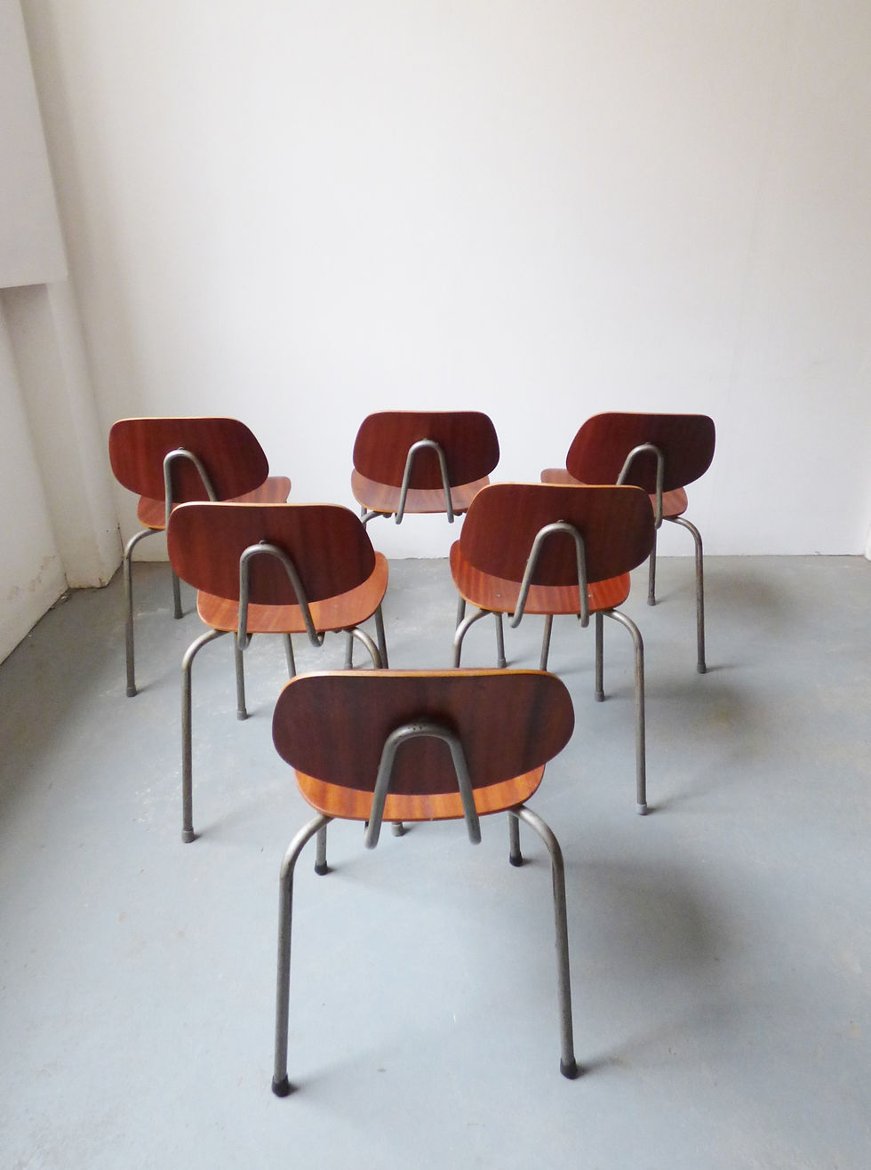 Thumbnail: Mid-century Danish teak stacking chairs