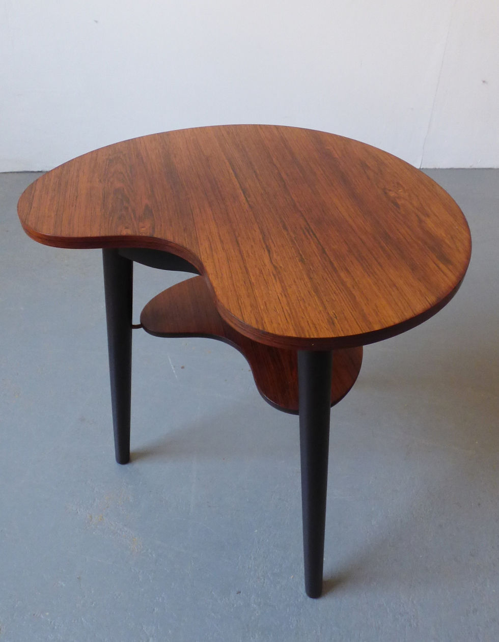 Kidney-shaped rosewood table 1950s