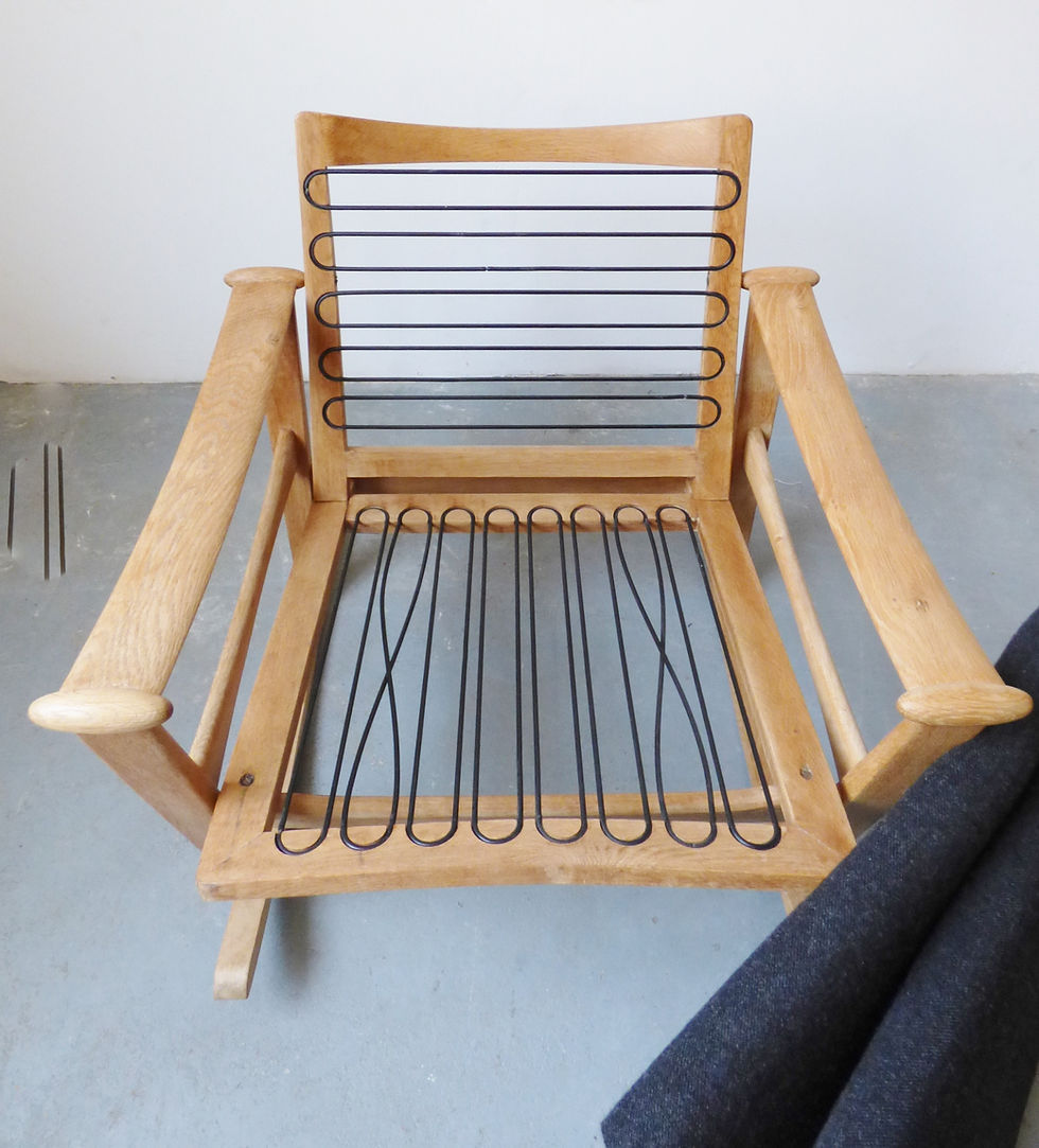 Thumbnail: 1950s Danish oak rocker by M. Nissen