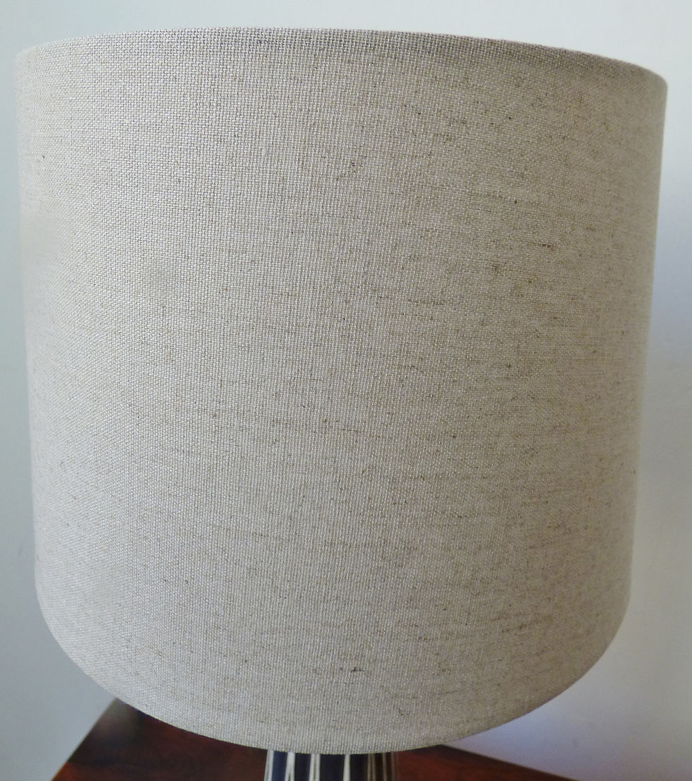 Thumbnail: Mid-century Danish table lamp black and white ceramic