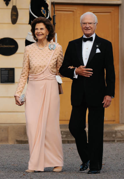 La reina Silvia de Suecia y el rey Carlos  XVI Gustavo