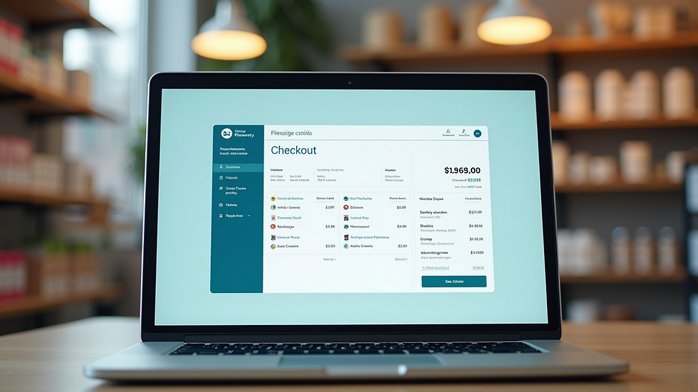 Eye-level view of a laptop displaying an online pharmacy checkout page