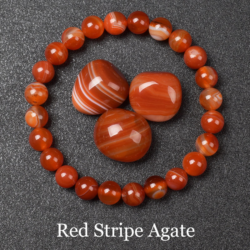 Thumbnail: Natural Black Agates Beads Bracelet Women Men Genuine Black Onyx Natural Stone 6