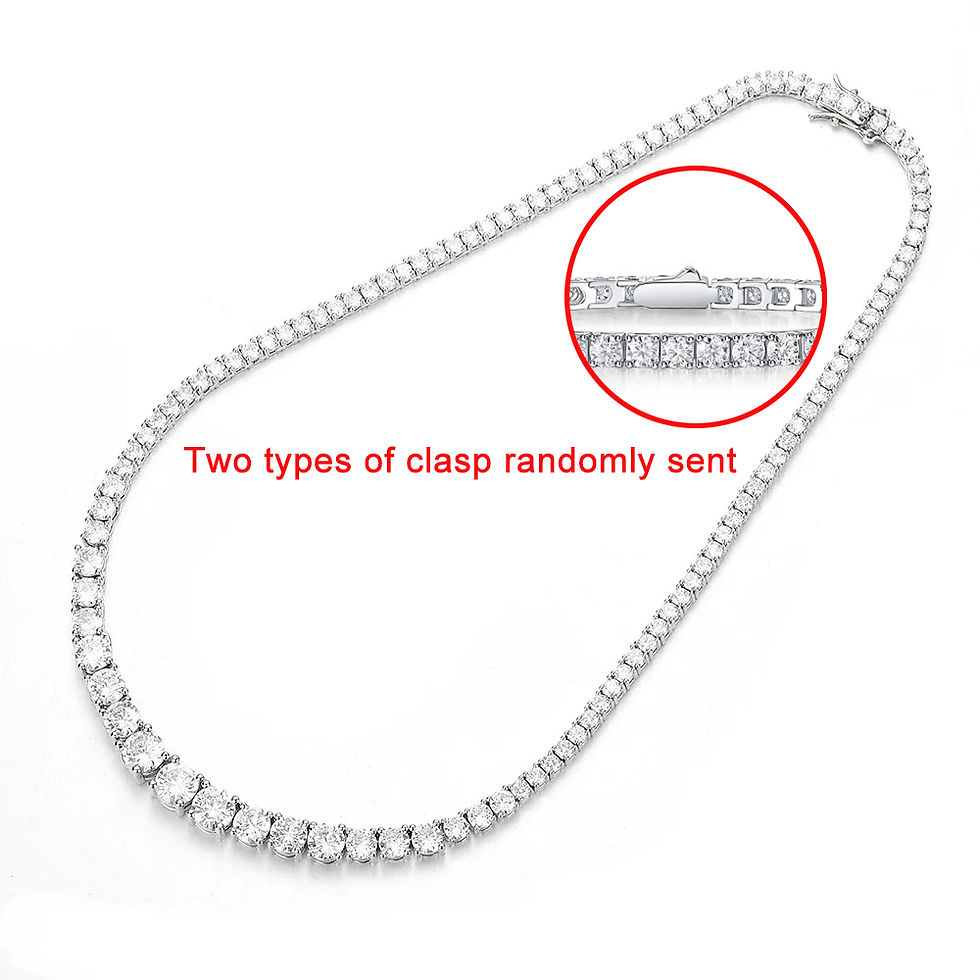 Thumbnail: Moissanite Diamond Tennis Necklace with Certificate 3-5mm Size Gradient Diamond 