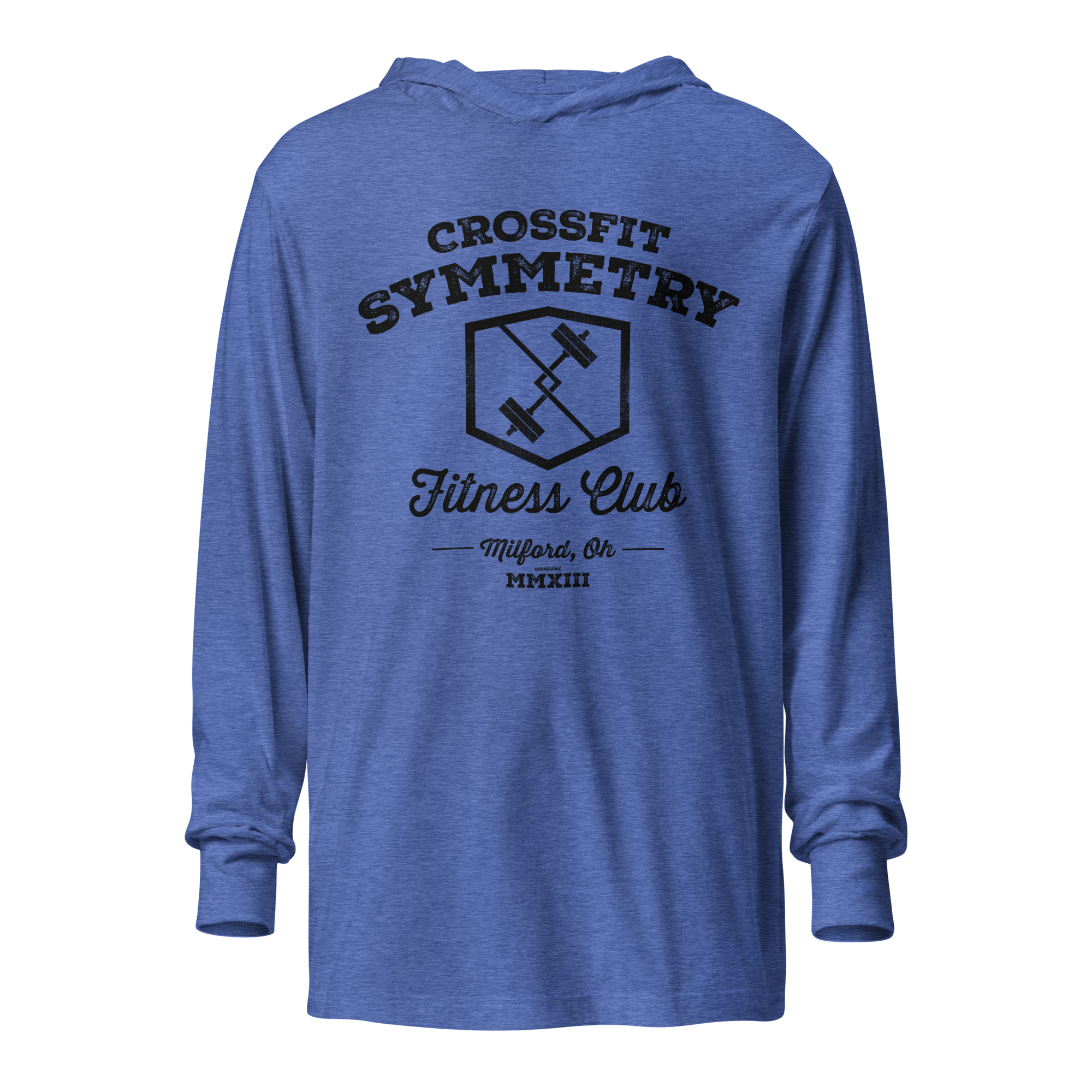 CFS - Fitness Club Vintage Hooded Long Sleeve Tee - Multi Color