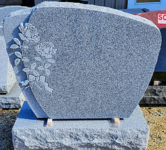 Hand Sculpted Rose Grey Monument