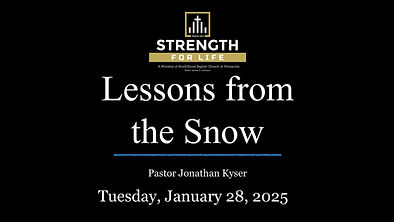 Blog title card; topic is the Bible and snow.