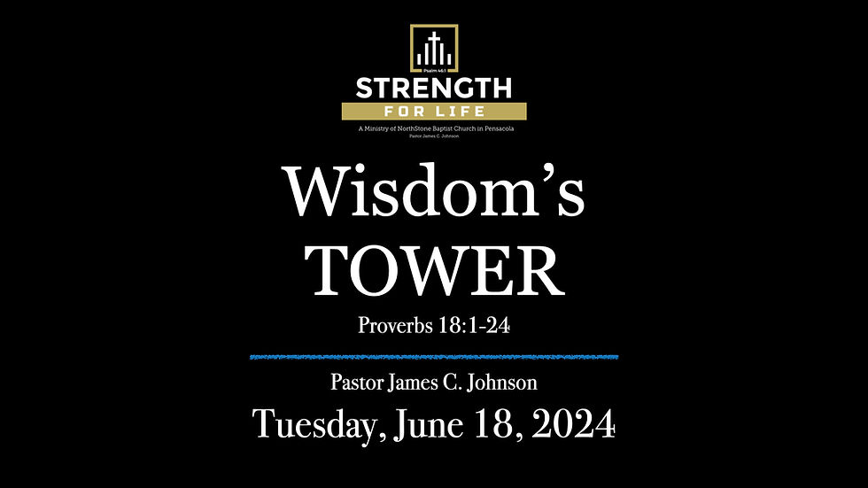Blog title card; topic is Proverbs 18