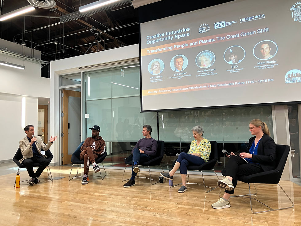 "Transforming People and Places: The Great Green Shift" panel at LACI
