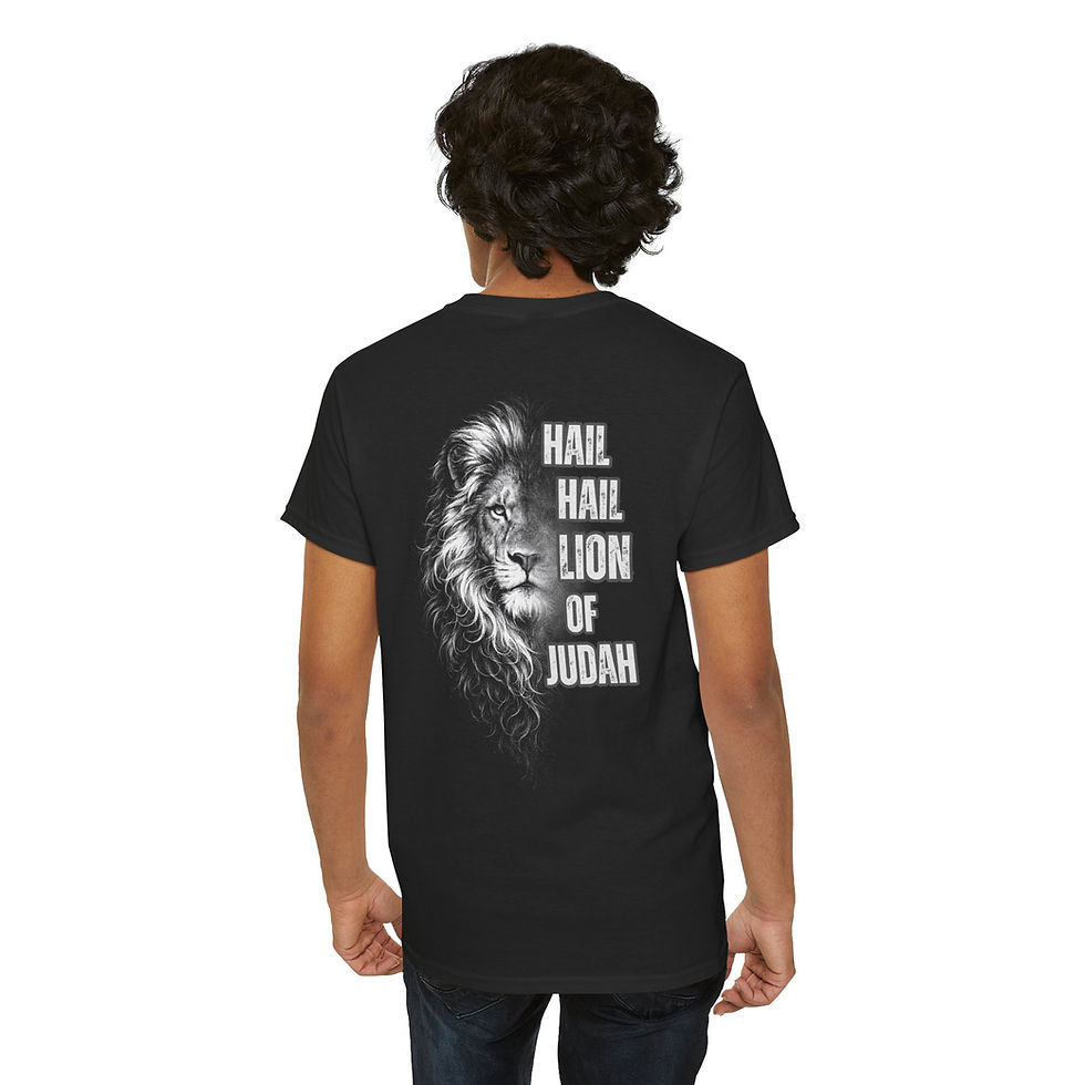 Thumbnail: Lion of Judah T‑Shirt — Hail Hail Lion of Judah Christian Tee