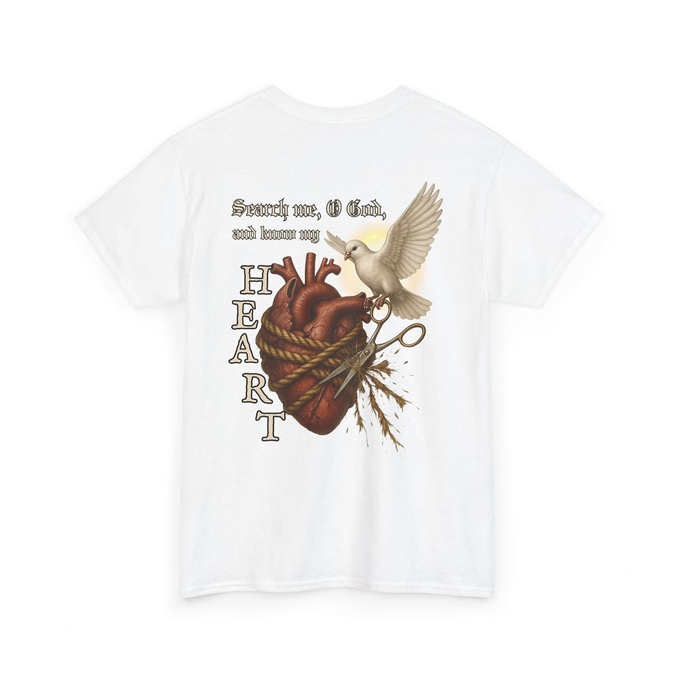 Thumbnail: "Search Me, O God, and Know My Heart" Christian Graphic T-Shirt
