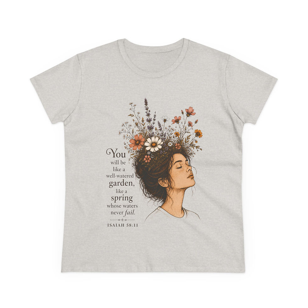 Thumbnail: Isiah 58:11 Women's Tee — Inspirational Scripture T-Shirt