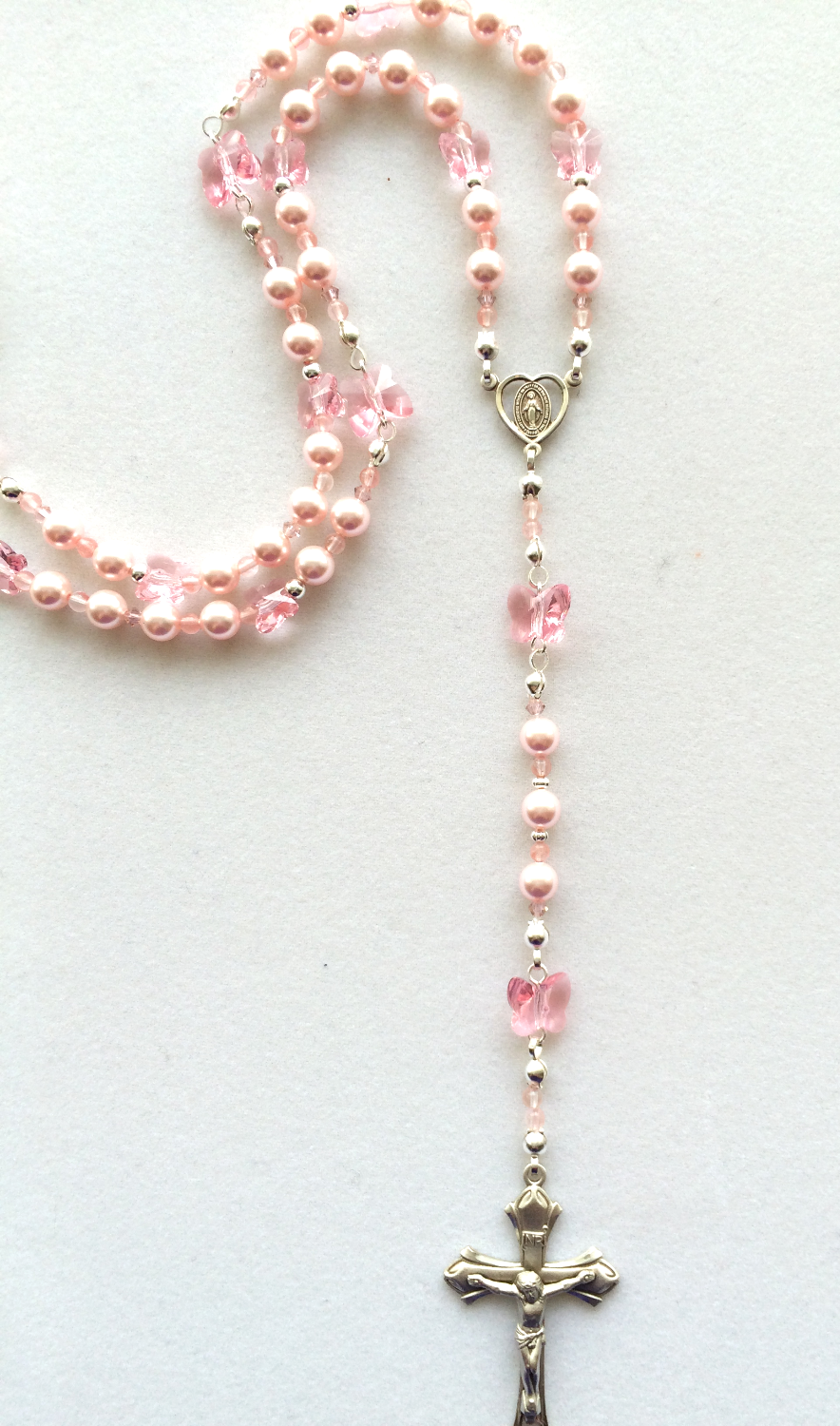 Thumbnail: Swarovski Pearl and Crystal Butterfly Rosary