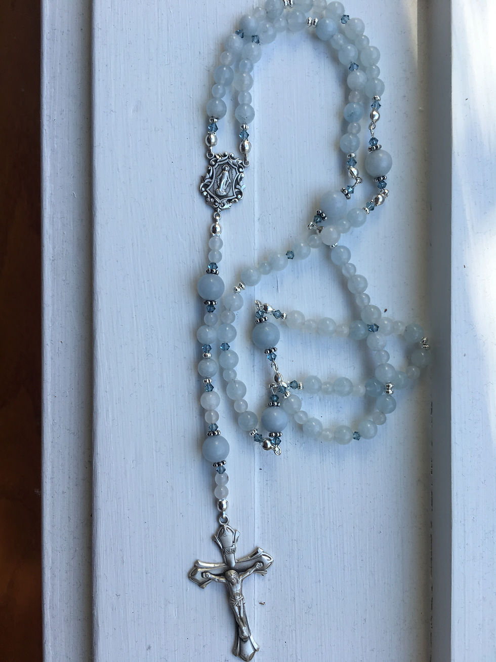 Thumbnail: Aquamarine and Sterling Silver Rosary