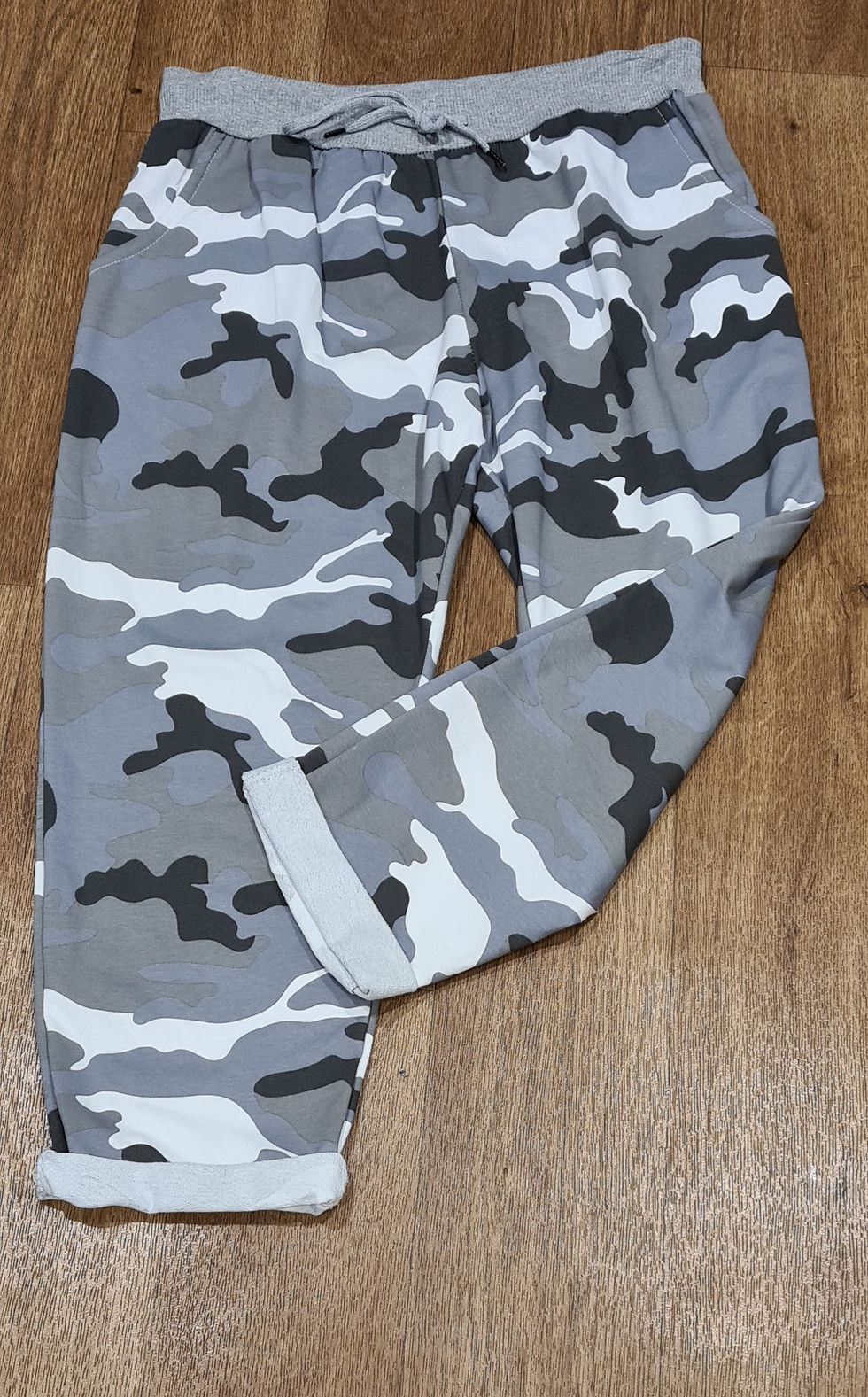 Grey Camo Casual Joggers