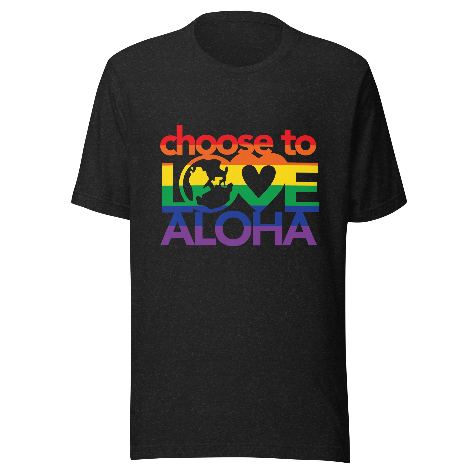 Choose to Love Choose Aloha Rainbow unisex tee
