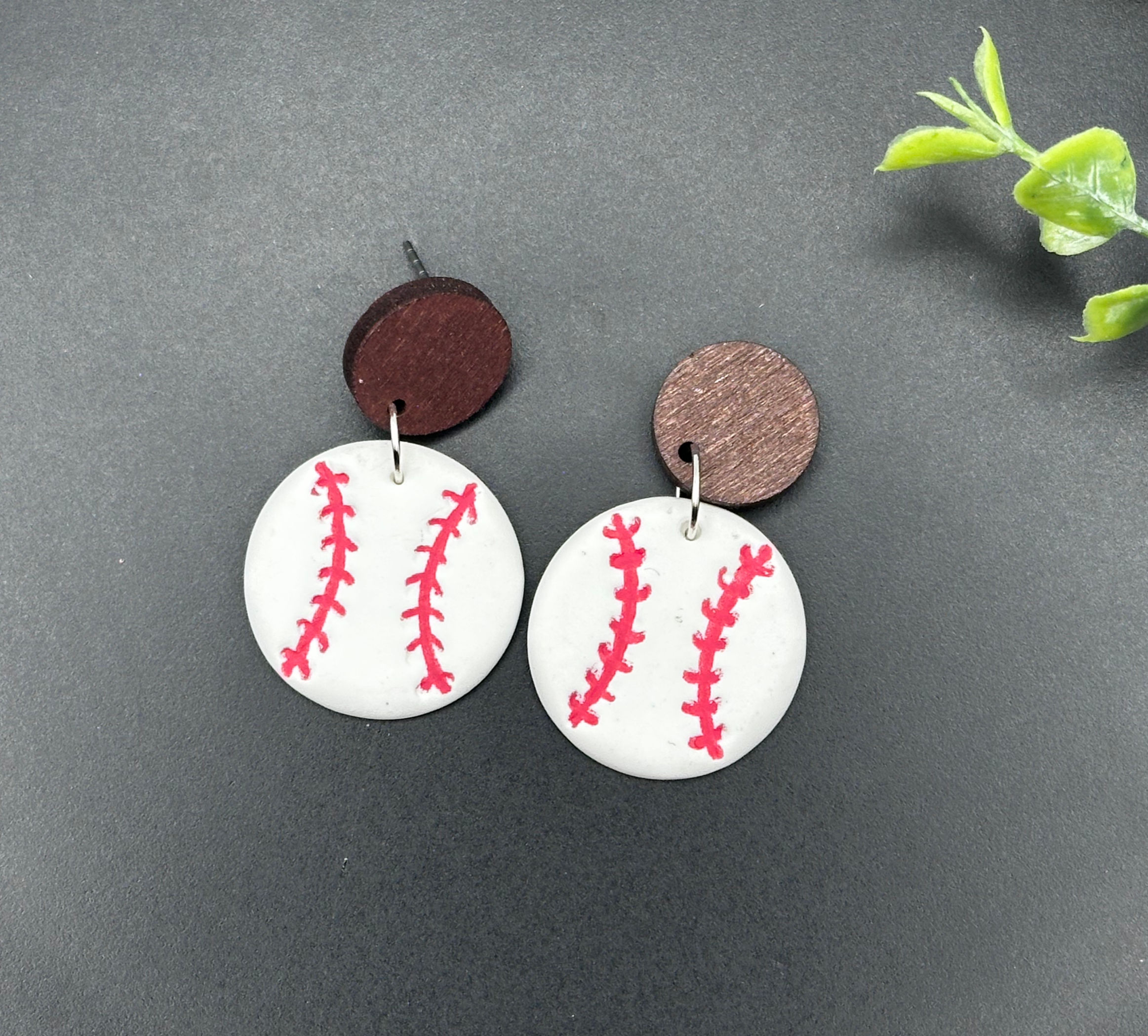 Baseball Post Dangle Earrings