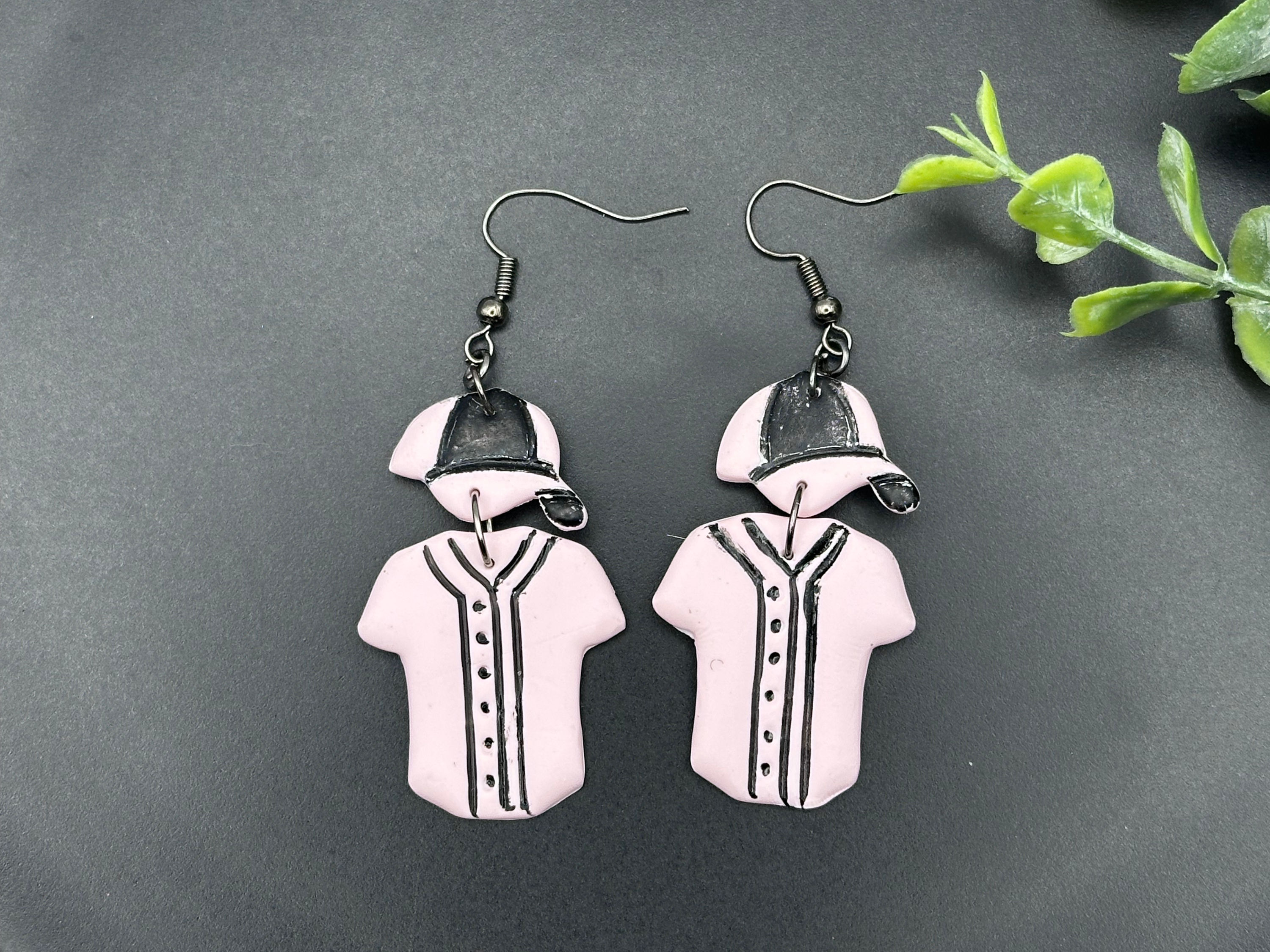 Pink Jersey Duo Dangle Earrings