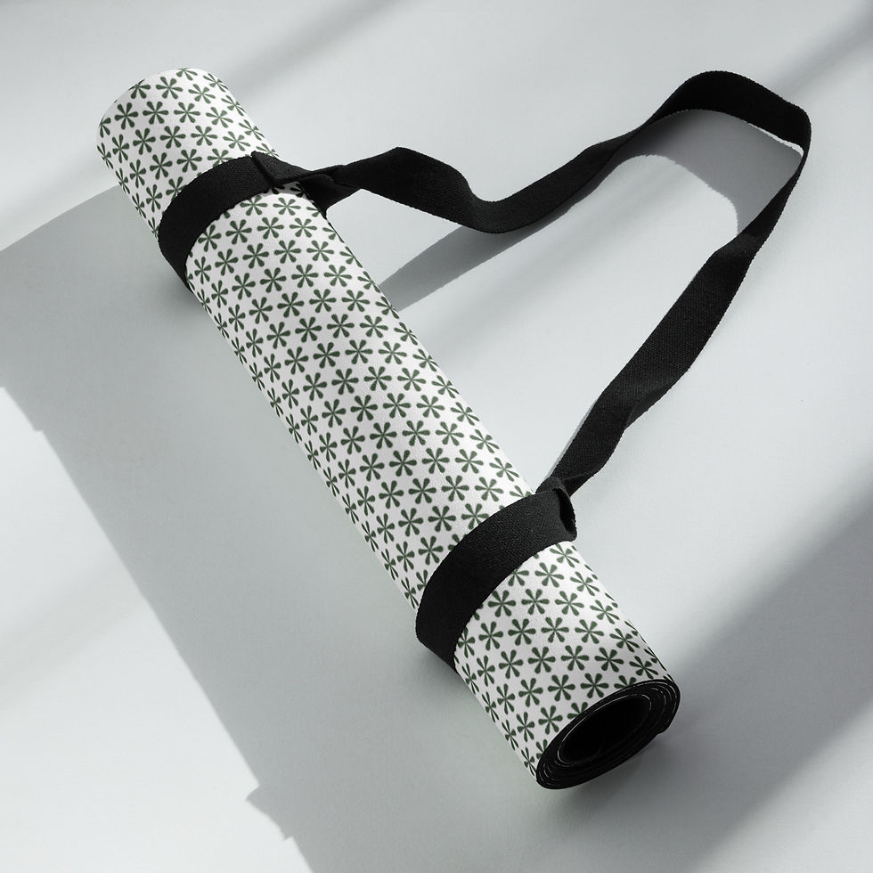 Thumbnail: Asterisk Serenity White Yoga Mat for Mindful Practice