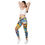 Thumbnail: All Over Printed Multi Floral Design Crossover leggings for women's with Pockets