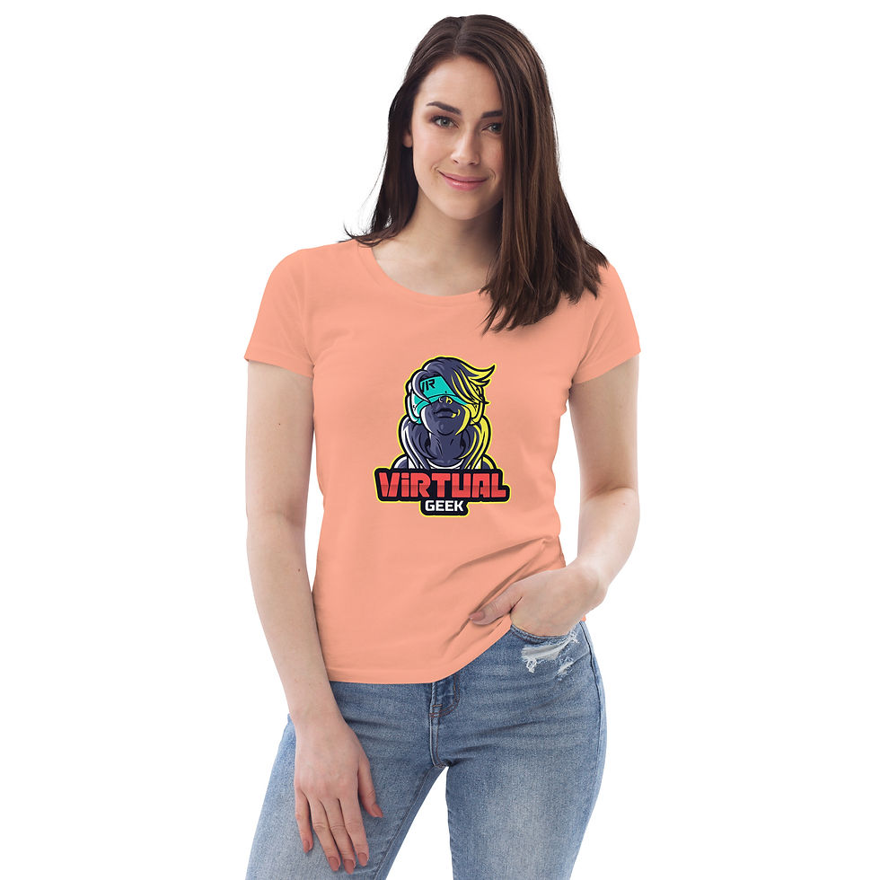 Thumbnail: Virtual Reality Geek Women's fitted eco tee