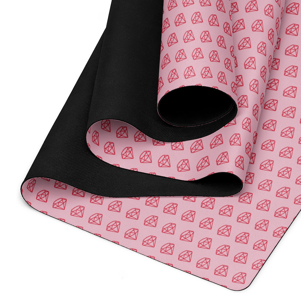 Thumbnail: Melanie's Gem Pattern Diamond yoga mat for travel