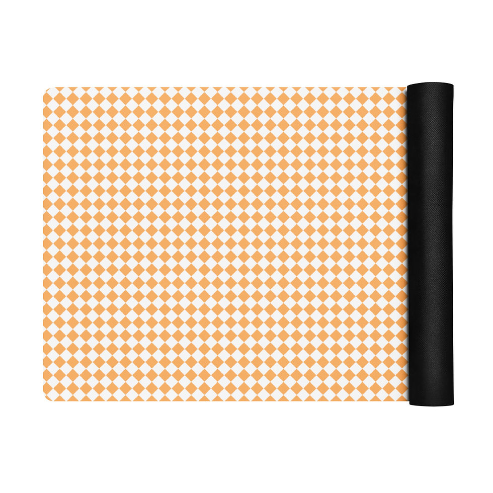 Thumbnail: Texas Rose Serenity Yoga Mat with Square Patterns