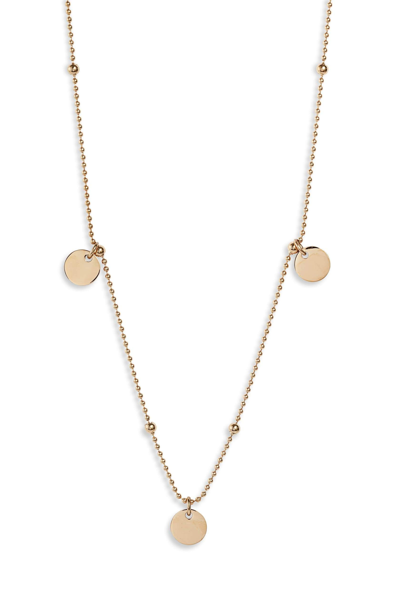 Adjustable Disk Charm Necklace | Tarnish-Free Stainless Steel