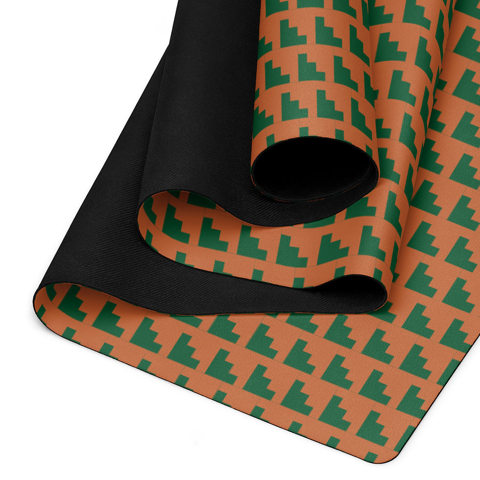 Thumbnail: Forest Green Serenity Square yoga mat for travel