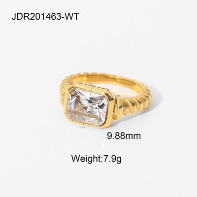 Thumbnail: Zircon Finger Chain Bracelet Collection | Stainless Steel Jewelry