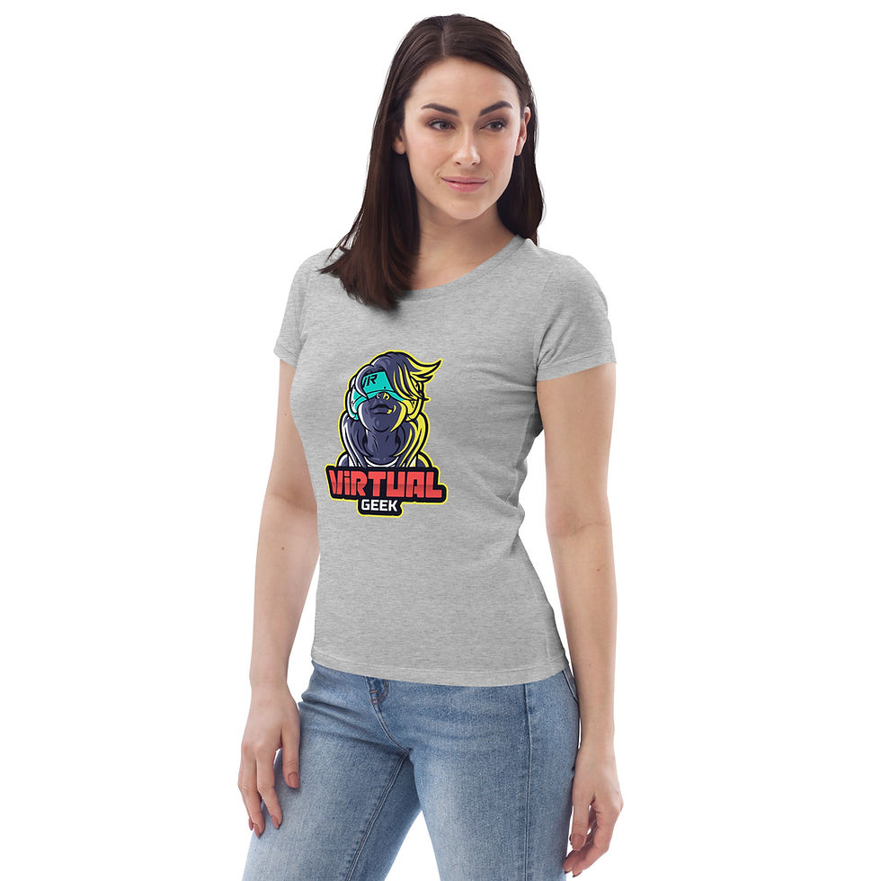 Thumbnail: Virtual Reality Geek Women's fitted eco tee