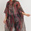 Thumbnail: Paisley Print Open Front Kimono Dress