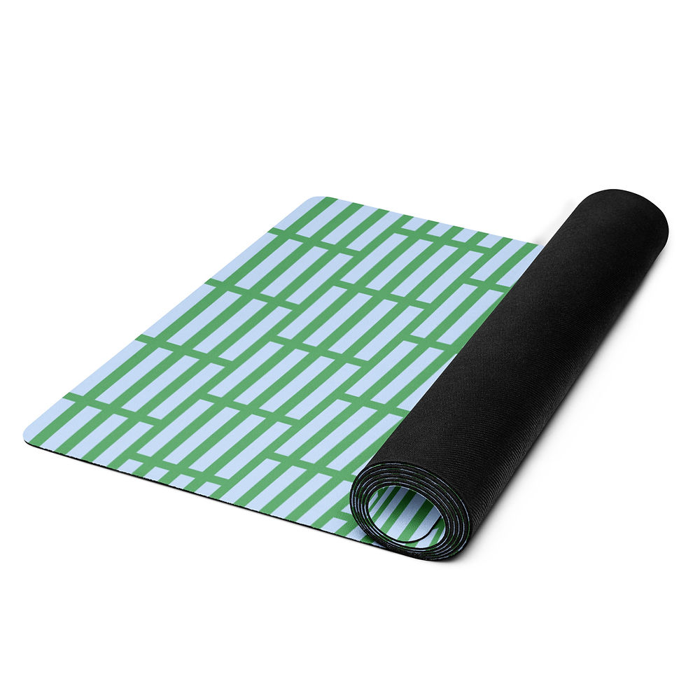 Chateau Green Vertical Lines Yoga Mat