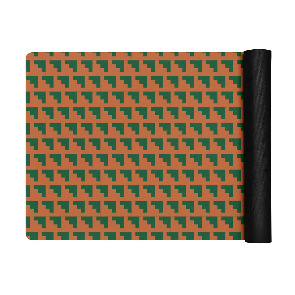 Thumbnail: Forest Green Serenity Square yoga mat lightweight
