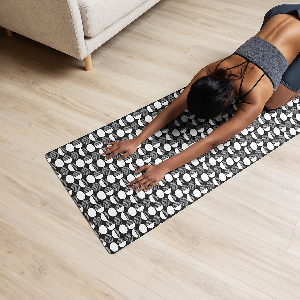 Thumbnail: Black Serenity yoga mat for exercise