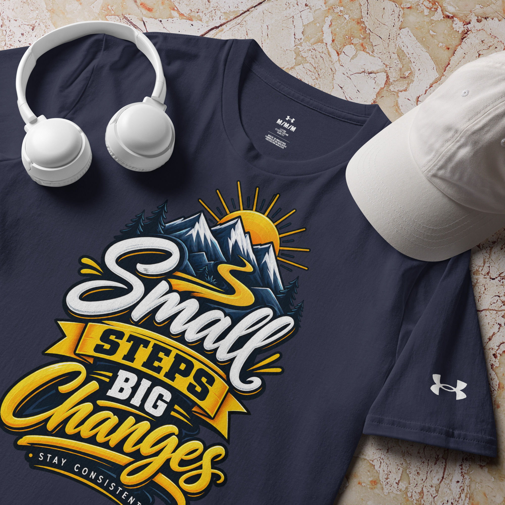 Small Steps Big Changes Under ArmourⓇ Athletic Weightlifting T-Shirt